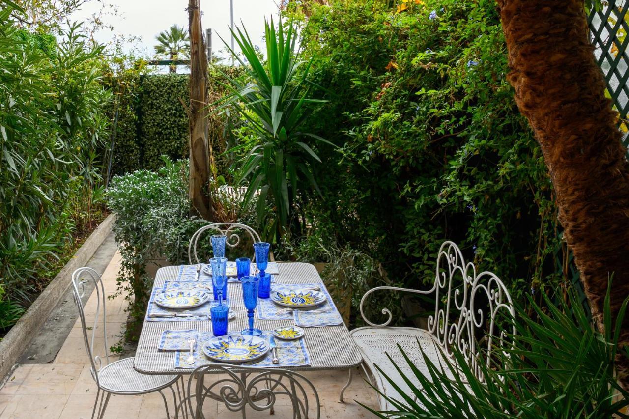 Sea Front Flat Promenade Des Anglais With Garden Nizza Exterior foto